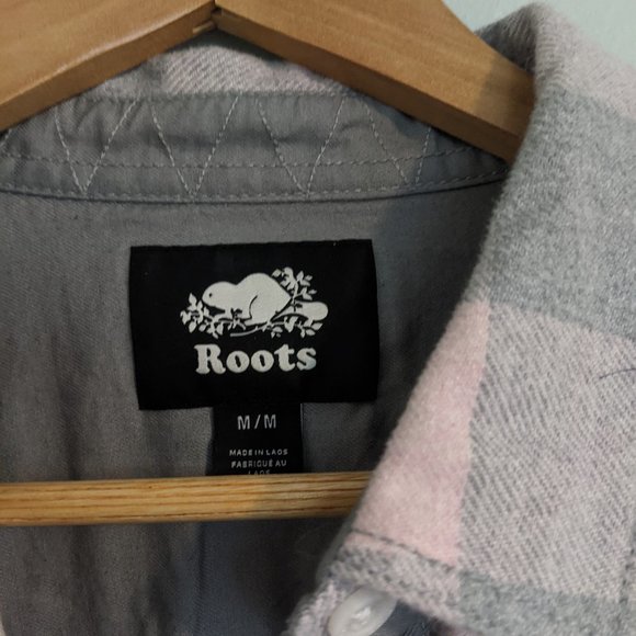 Roots Pink and Gray Plaid Button Down Shirt - Picture 3 of 6